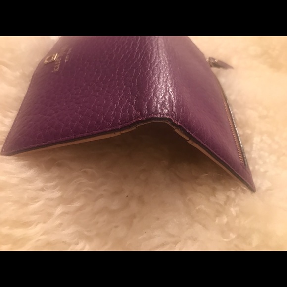 Kate Spade leather wallet purple and cream - Picture 8 of 16